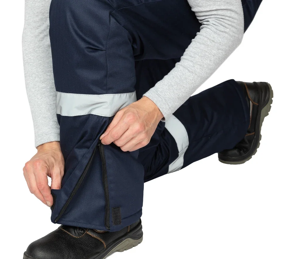 Полукомбинезон антистатический мужской утеплённый "Антистат" тёмно-синий - фото 8
