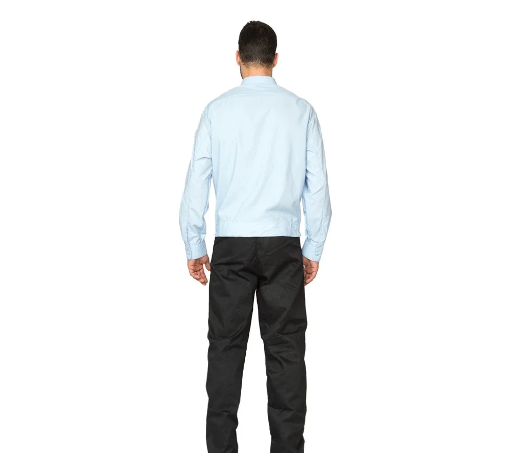 Рубашка для сотрудников с длинными рукавами серый/голубой - фото 5