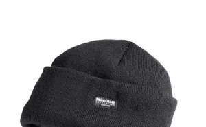 Шапка зимняя "Тинсулейт" универсальная трикотажная с подкладкой из флиса чёрная - фото 2