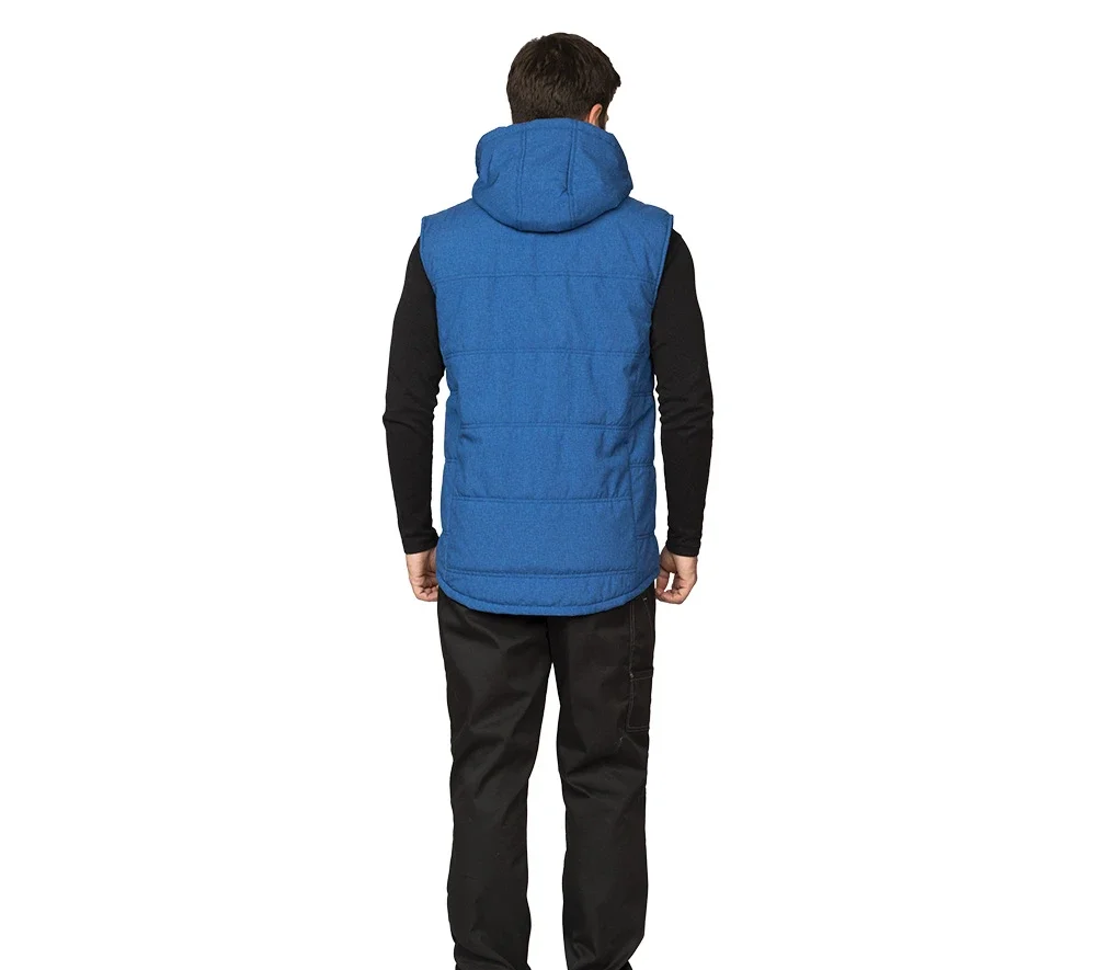 Жилет мужской утеплённый "Амур" васильковый/красный - фото 3