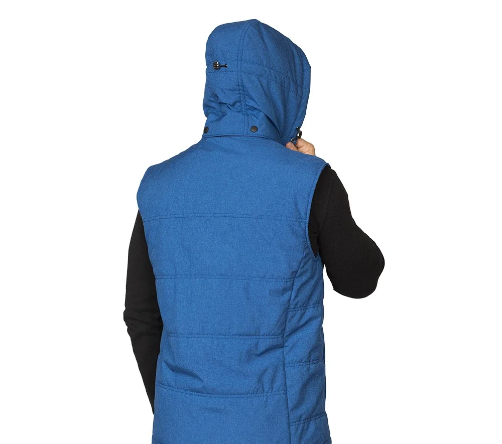 Жилет мужской утеплённый "Амур" васильковый/красный - фото 6