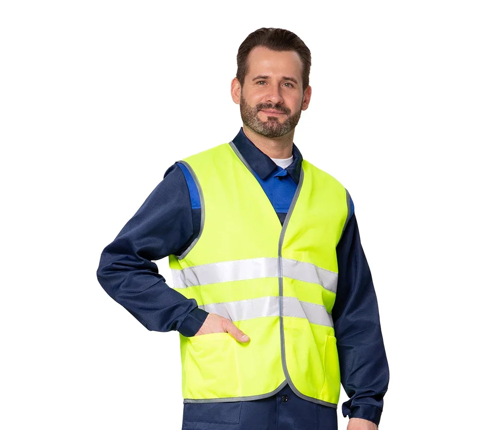 Жилет сигнальный "Спектр Лайт 1" лимонный с застёжкой на контактной ленте - фото 4