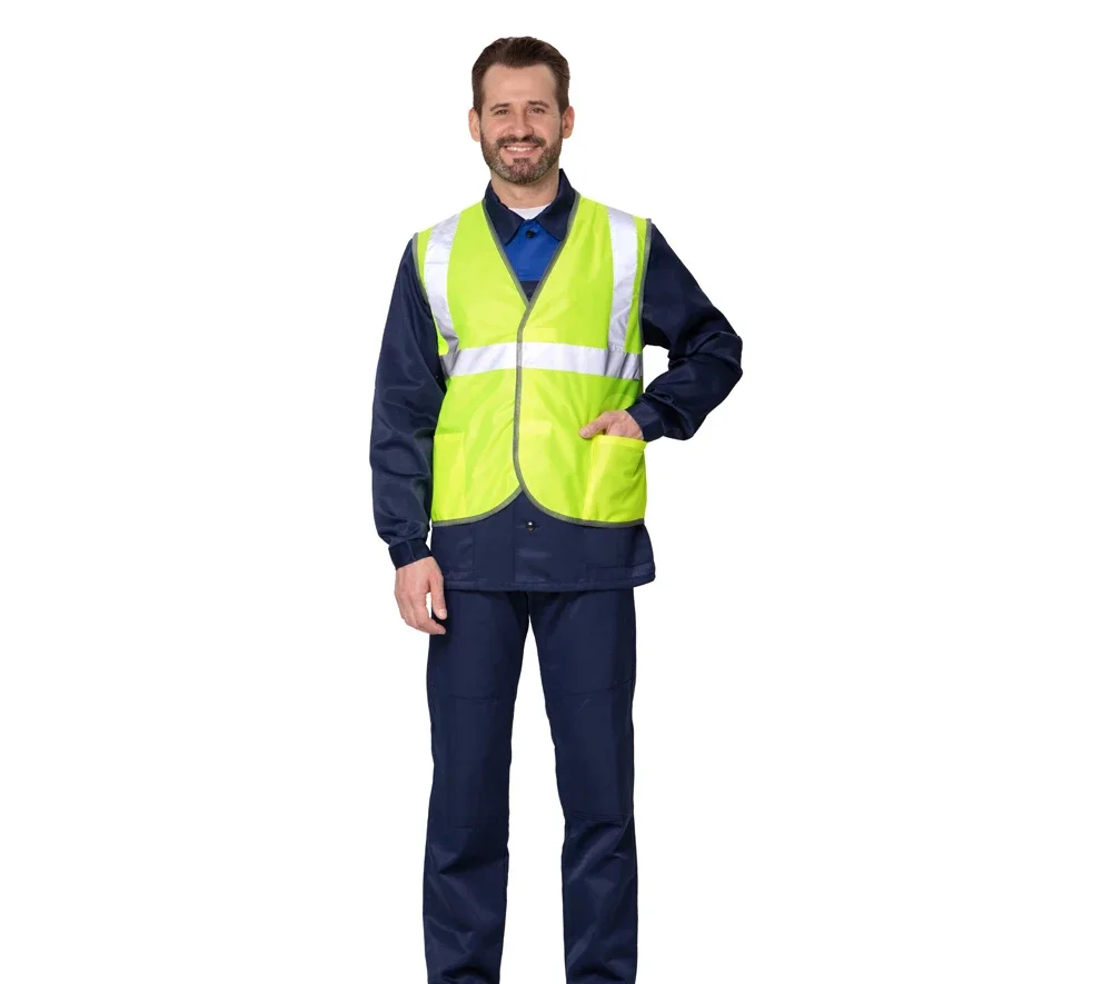 Жилет сигнальный "Спектр Лайт 2" лимонный с застёжкой на ленте велькро - фото 4