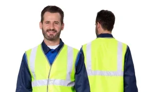 Жилет сигнальный "Спектр Лайт 2П" лимонный на пуговицах с карманами - фото 8