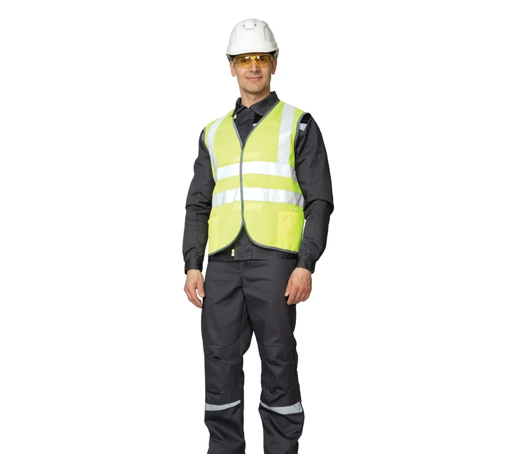 Жилет сигнальный "Спектр Лайт 3" лимонный на липкой ленте - фото 2