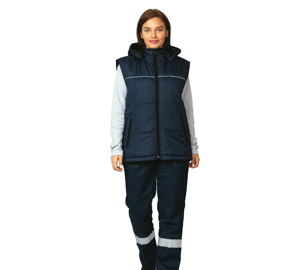 Жилет универсальный утеплённый "Кама" тёмно-синий - фото 2