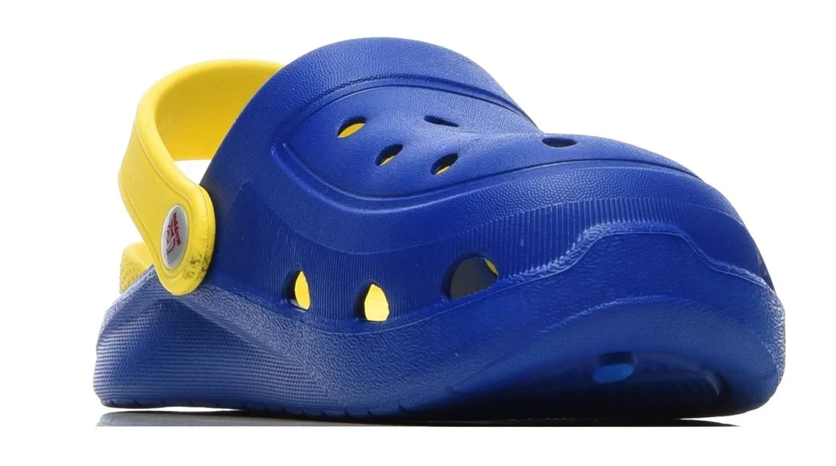 Сабо ЭВА 1341 (KAURY) детские, василек/желтый - фото 3