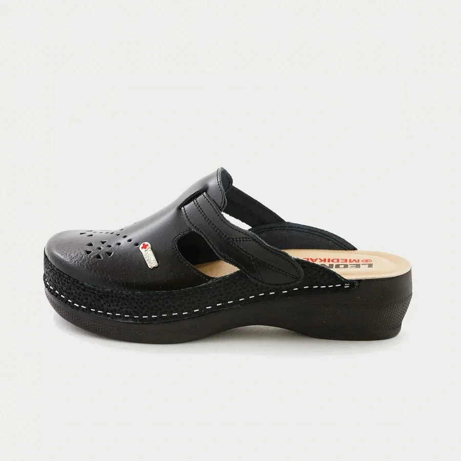 Сабо LEON ортопедические женские MED156B, черные - фото 1