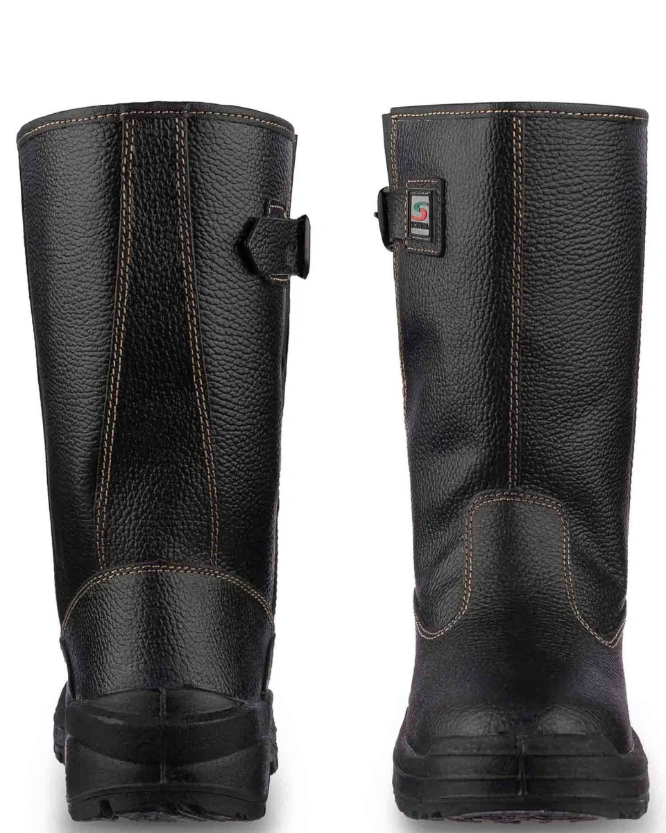 Сапоги кожаные утепленные СТИКС ПУ, металлический подносок - фото 4