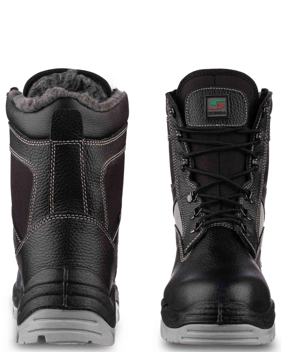 Ботинки кожаные утепленные высокие СТРОИТЕЛЬ ПУ/ТПУ, металлический подносок, антипрокольная стелька - фото 3