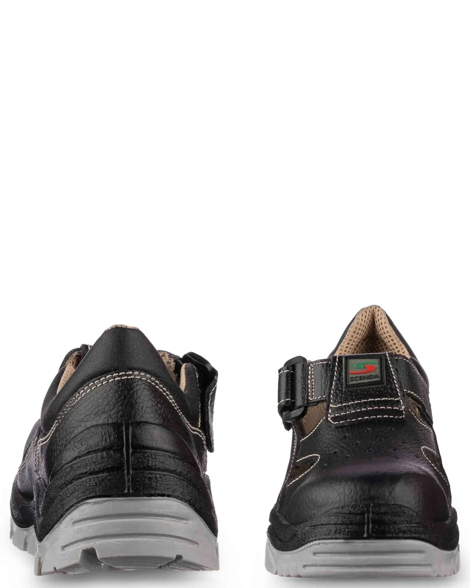 Полуботинки кожаные с перфорацией РЕДГРЕЙ ПУ/ТПУ, металлический подносок - фото 4