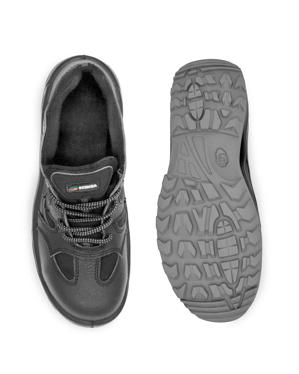 Полуботинки "ТЕХНИК", мет.подносок, нат.кожа/текстиль, цвет: черный - фото 5