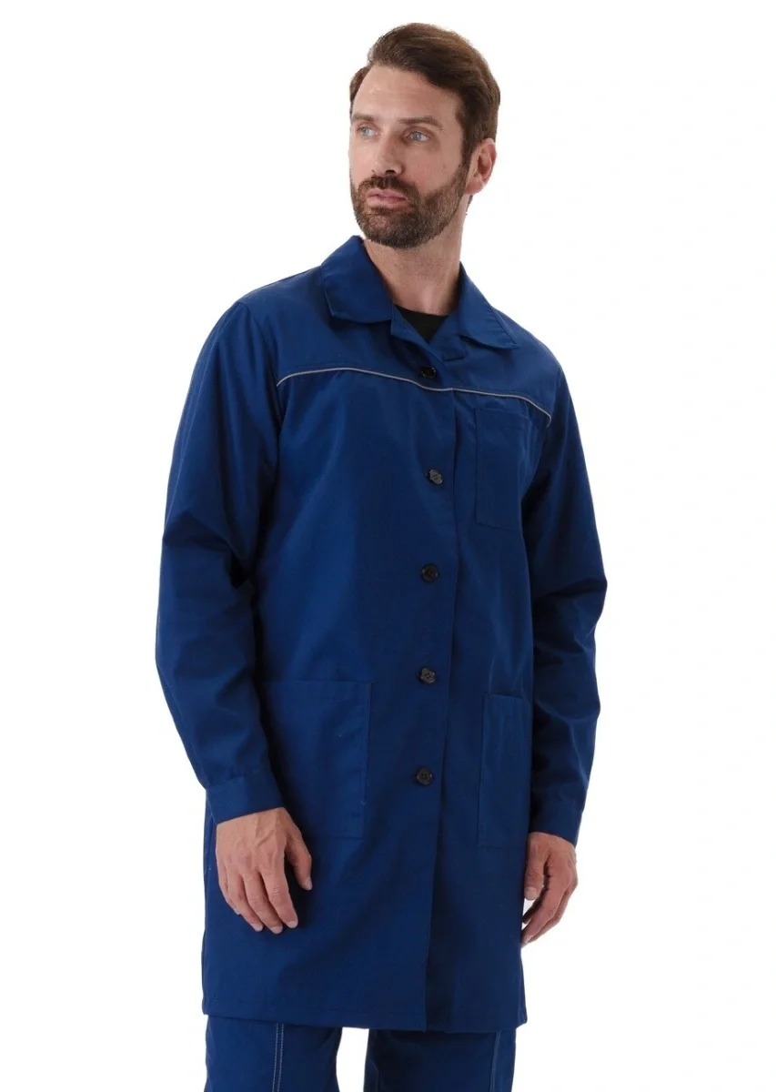Синий мужской халат Валент - фото 1