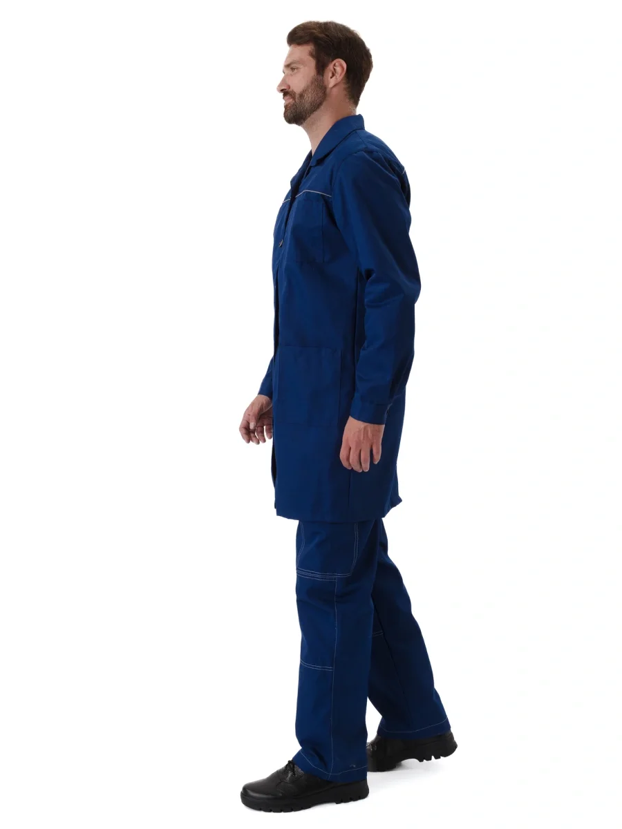 Синий мужской халат Валент - фото 7