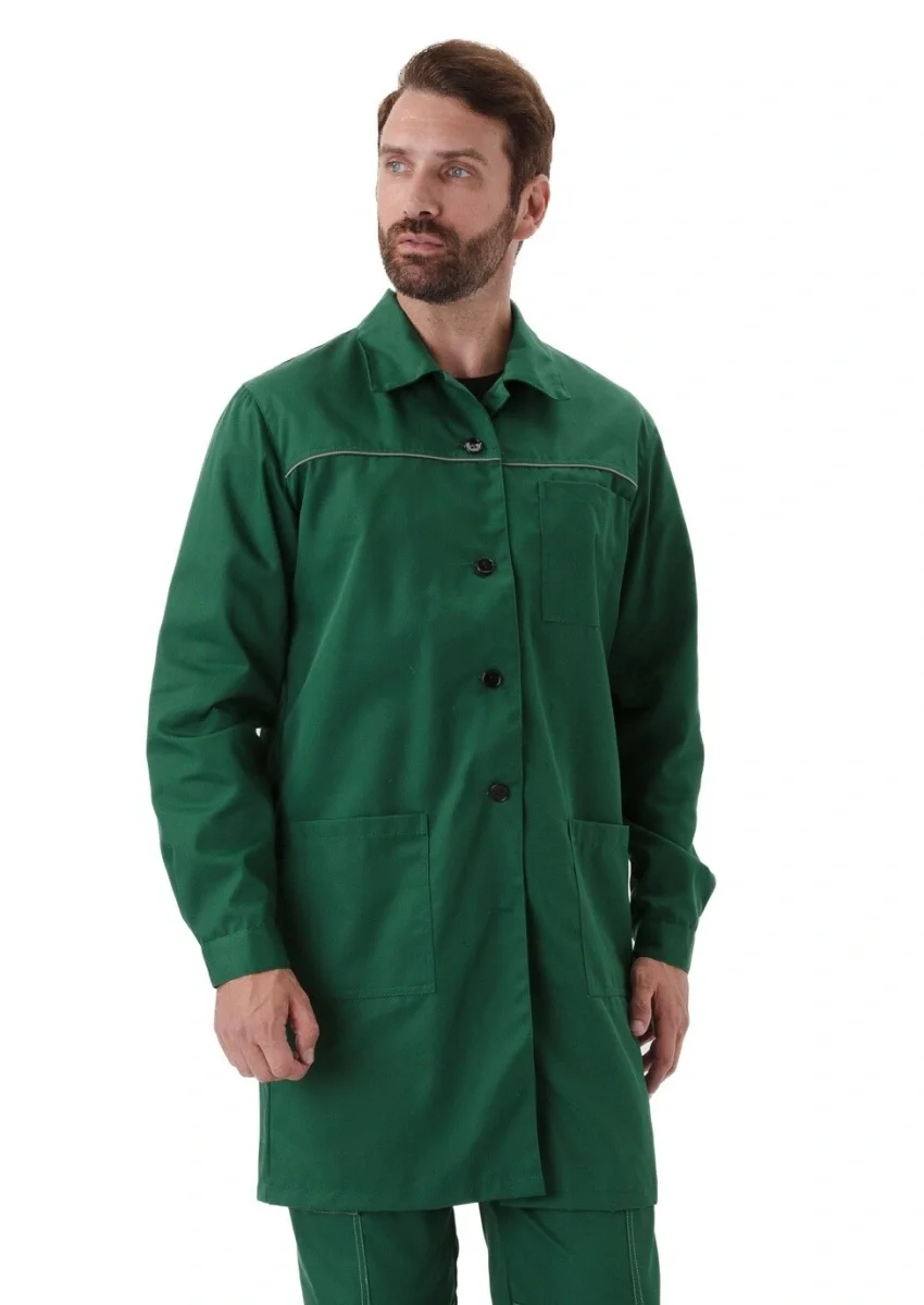 Халат мужской "Валент" т-зеленый - фото 1