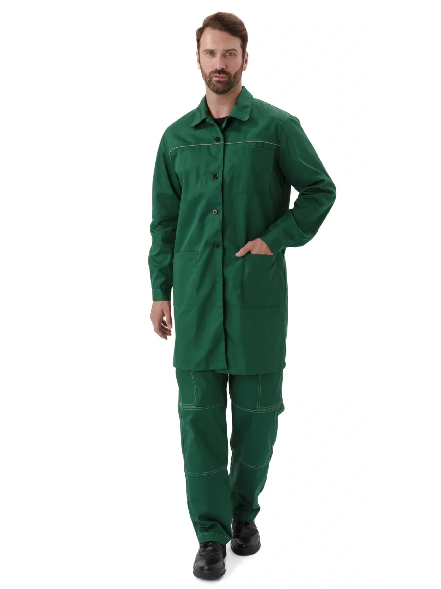 Халат мужской "Валент" т-зеленый - фото 3