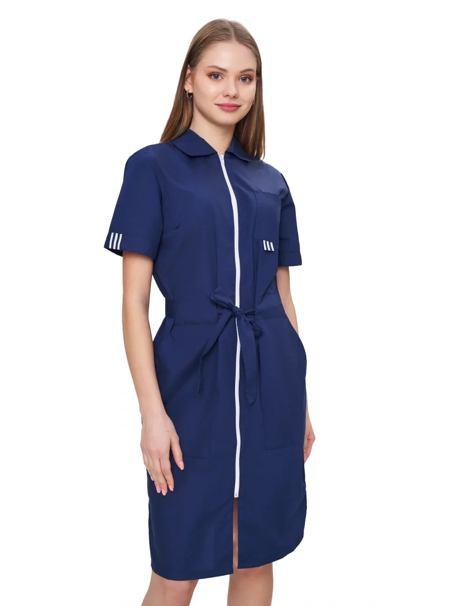 Халат женский "Эра" цвет т.синий - фото 1