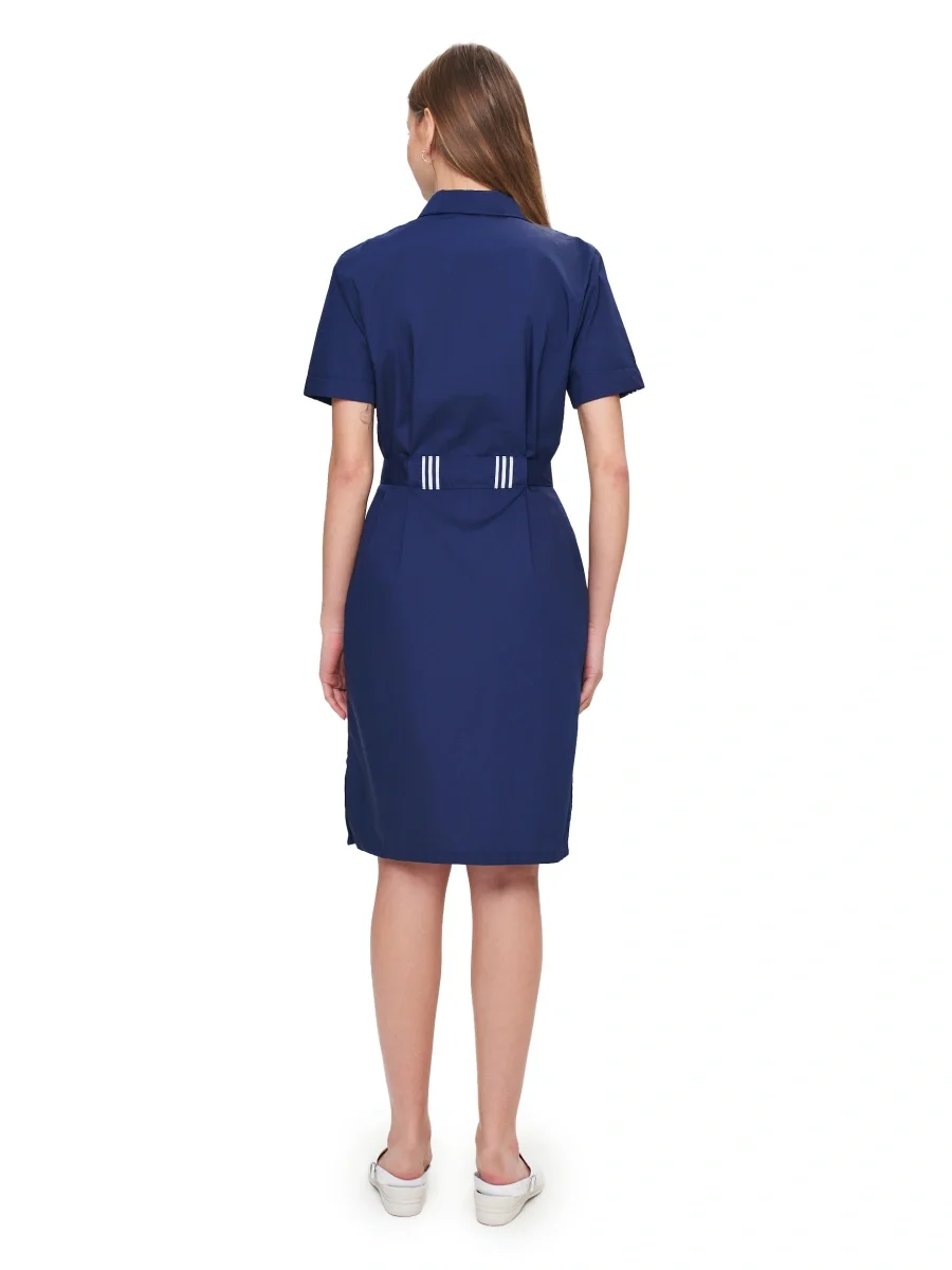 Халат женский "Эра" цвет т.синий - фото 5