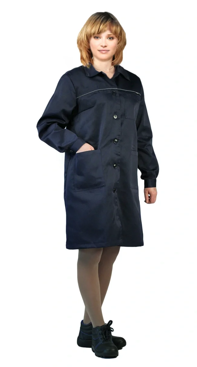 Синий женский халат Валент - фото 1