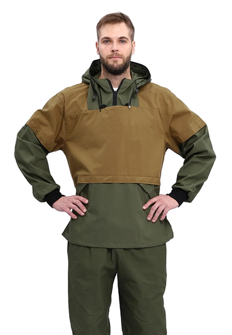 Костюм туристический ПРТНЦФ с сеткой, цвет: хаки/св.хаки, ткань: палатка 235 - фото 1