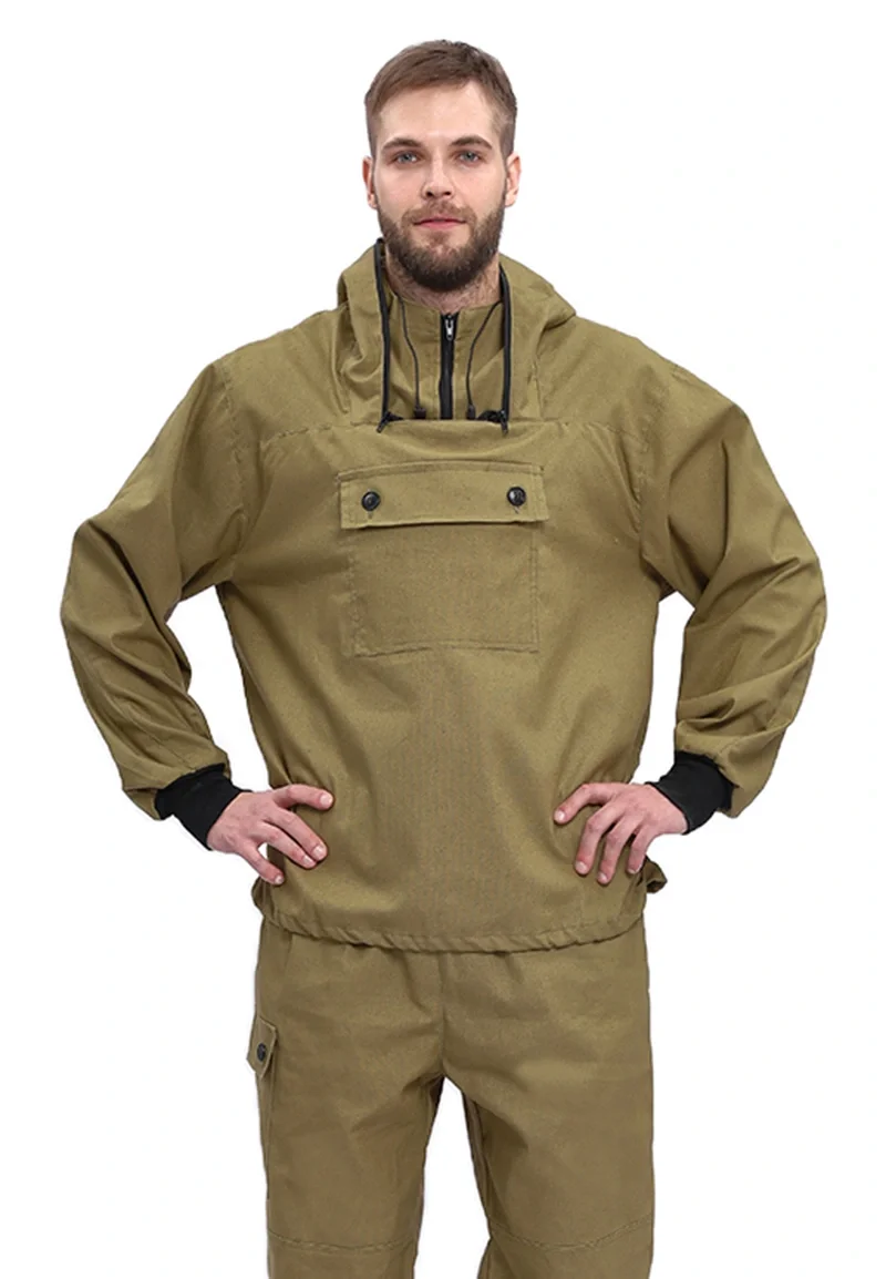Костюм туристический ПРТНЦФ с сеткой "ТИР", цвет: хаки, ткань: палатка 235 - фото 1