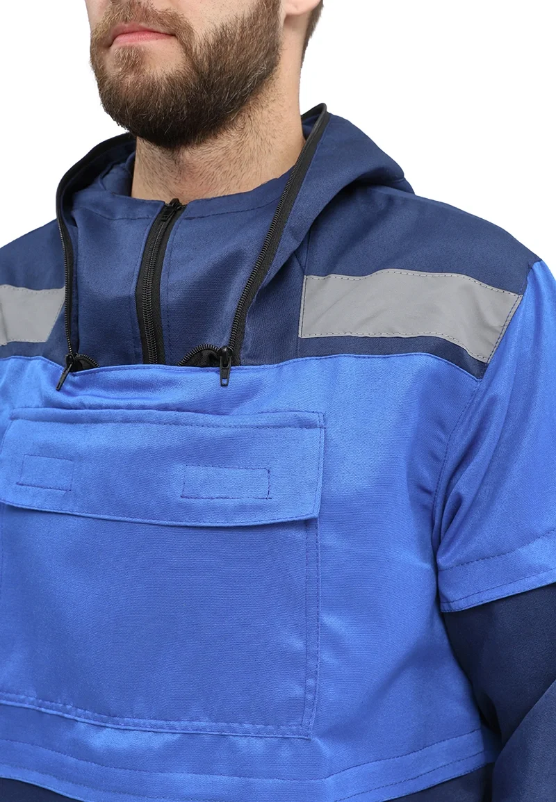 Костюм туристический ПРТНЦФ с сеткой, цвет: т.синий/василек, ткань: Грета - фото 7