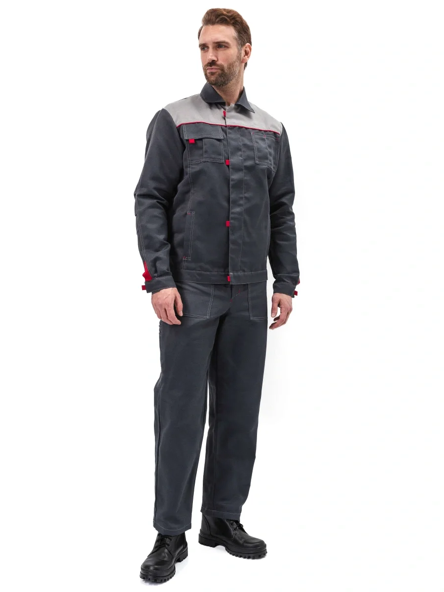Костюм рабочий Фаворит, серый/светло-серый - фото 2