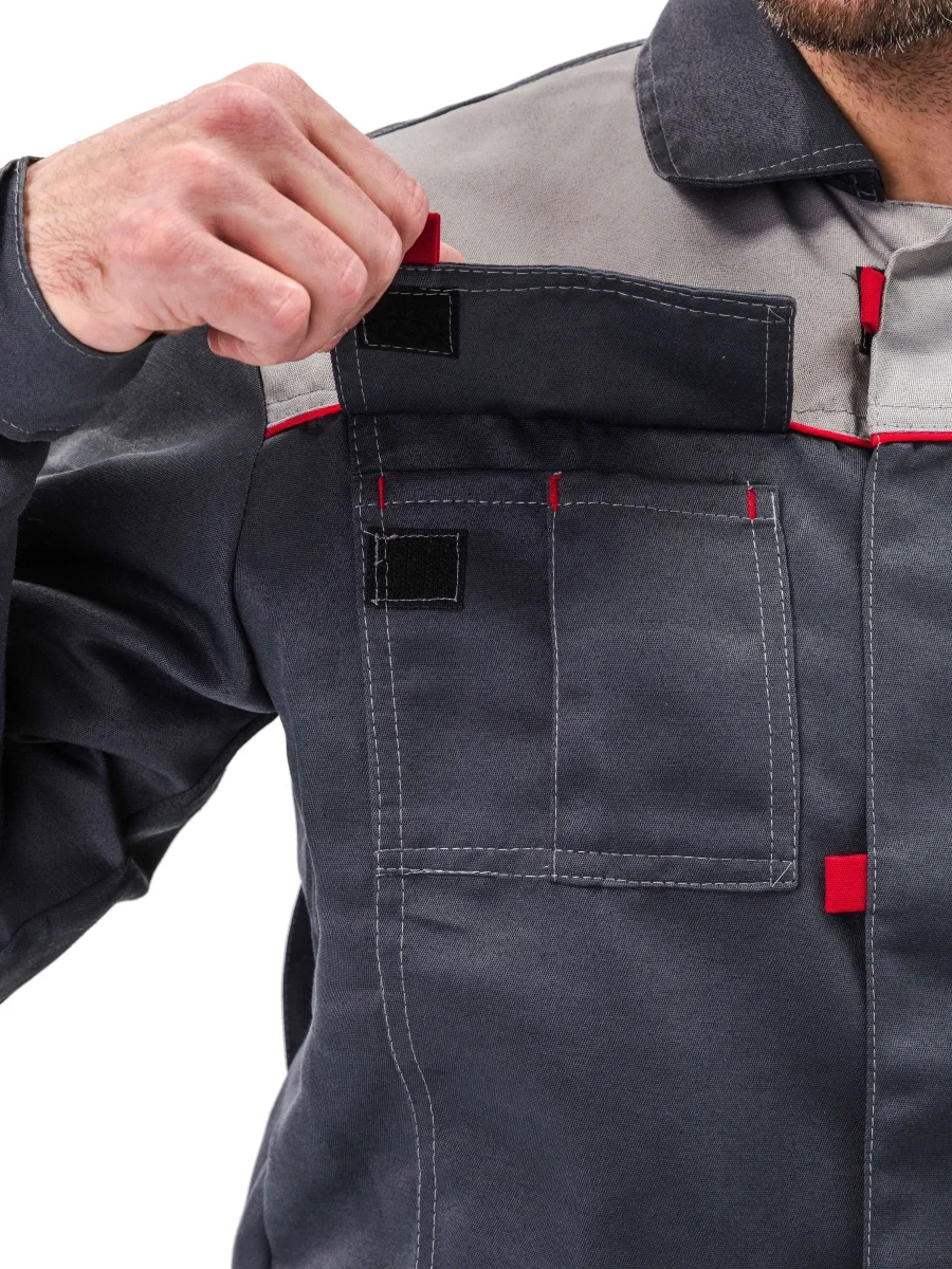 Костюм рабочий Фаворит, серый/светло-серый - фото 7