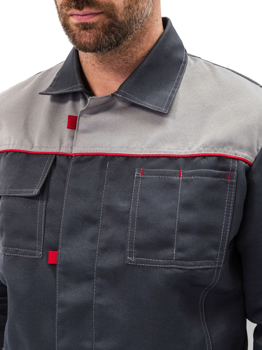 Костюм рабочий Фаворит, серый/светло-серый - фото 8