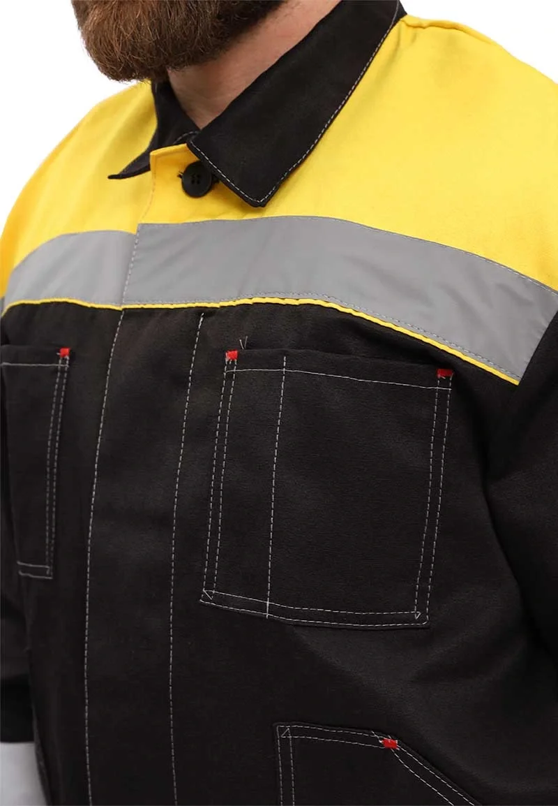 Костюм рабочий "Легион" черный/желтый - фото 8