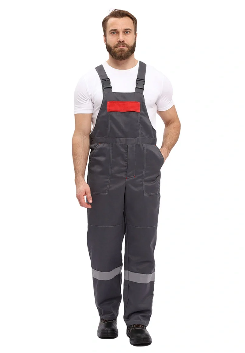 Костюм рабочий "Легион" т.серый/красный - фото 4