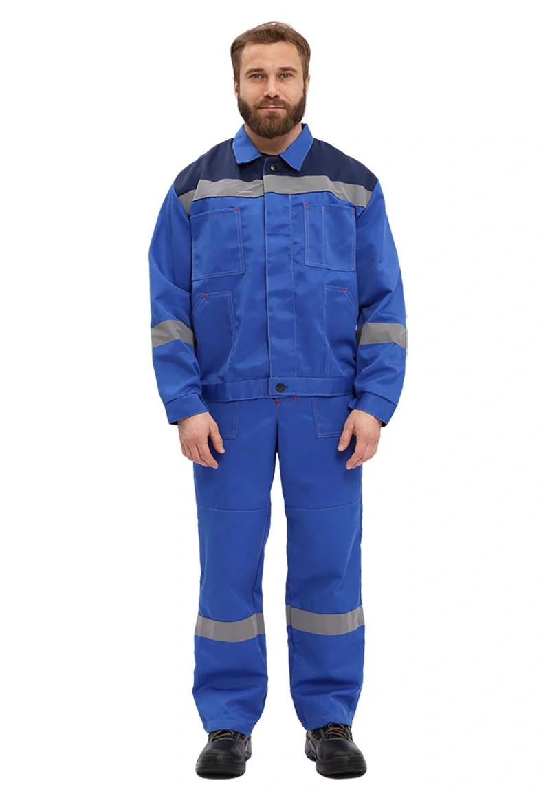 Костюм рабочий "Легион" василек/т.синий - фото 2