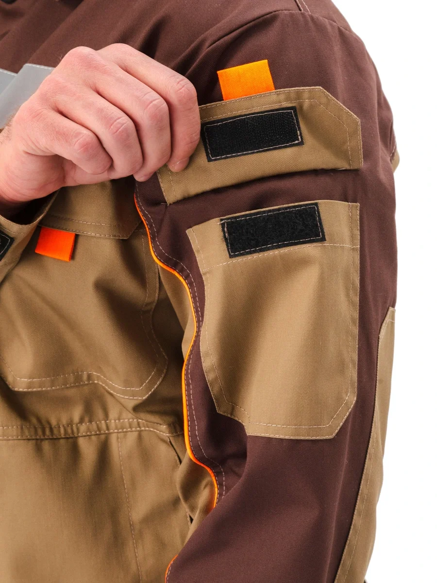 Костюм рабочий "Рольф" бежевый/коричневый - фото 9