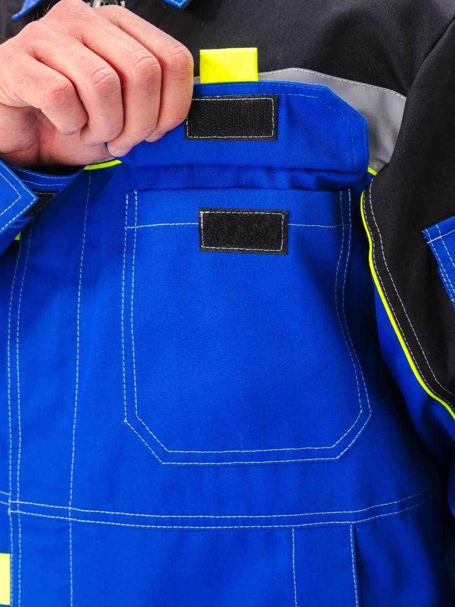 Костюм рабочий "Рольф" василёк/черный/лимон - фото 11