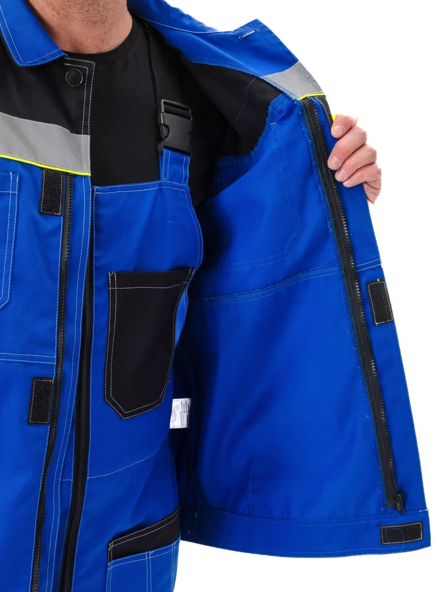 Костюм рабочий "Рольф" василёк/черный/лимон - фото 15