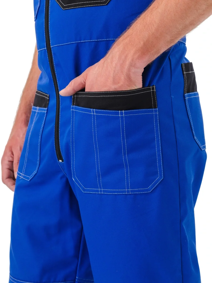 Костюм рабочий "Рольф" василёк/черный/лимон - фото 17