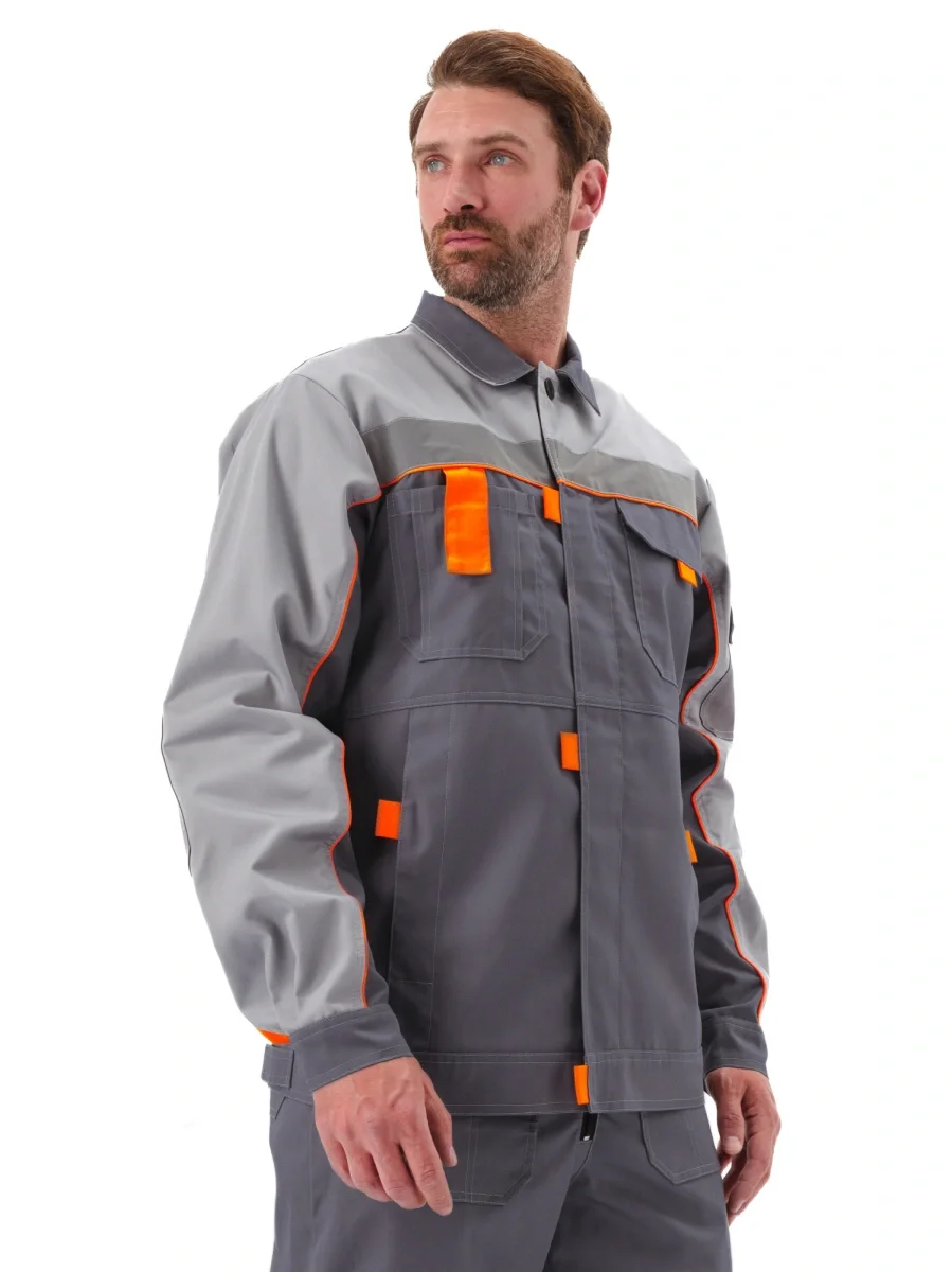 Костюм рабочий "Рольф" серый/св.серый - фото 1