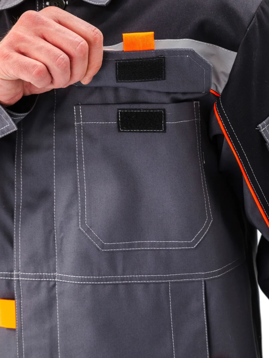 Костюм рабочий "Рольф" цвет т.серый/черный - фото 12