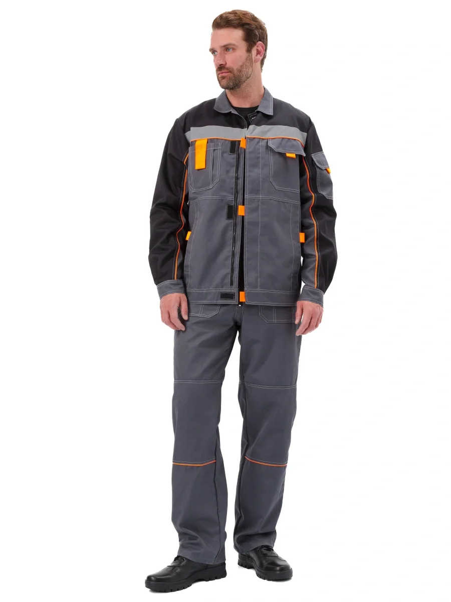 Костюм рабочий "Рольф" цвет т.серый/черный - фото 2