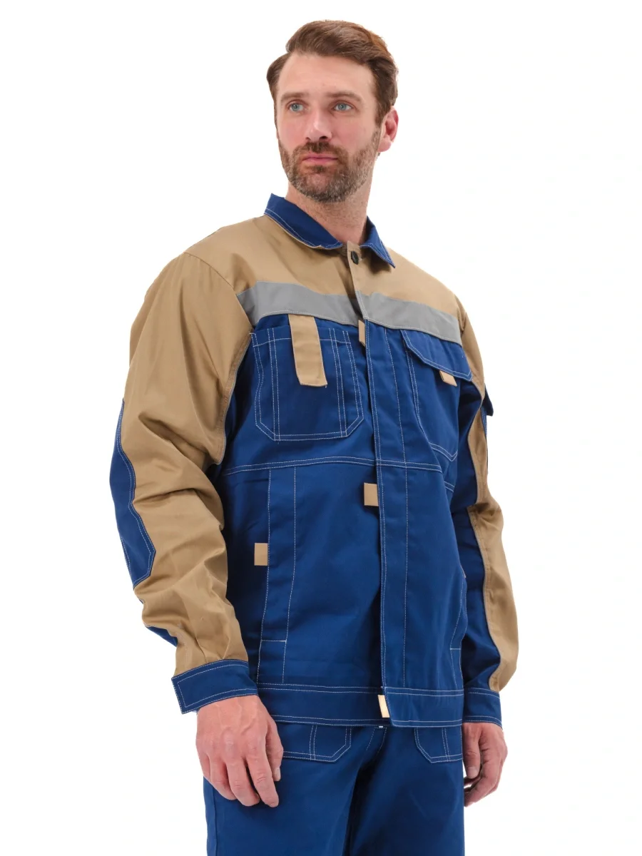 Костюм рабочий "Рольф" т.синий/бежевый - фото 1