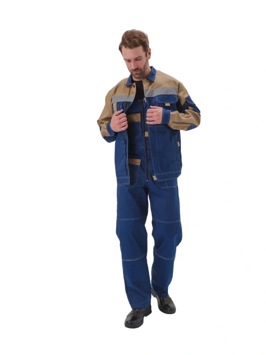 Костюм рабочий "Рольф" т.синий/бежевый - фото 3