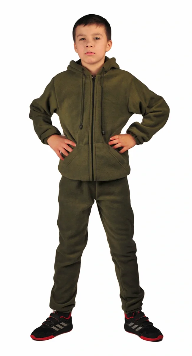 Костюм детский флисовый "ТИгР" оливковый - фото 1