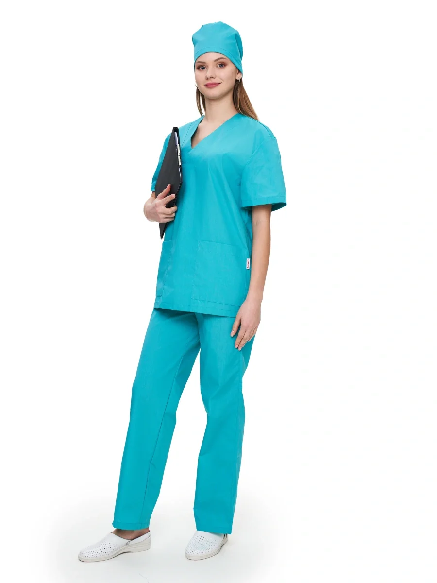 Костюм Хирургический (универсальный) бирюзовый - фото 8
