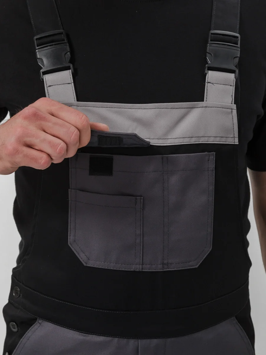 Костюм "МЕГА" куртка/полукомбинезон, цвет: Т.СЕРЫЙ/ЧЕРНЫЙ/СВ.СЕРЫЙ - фото 14