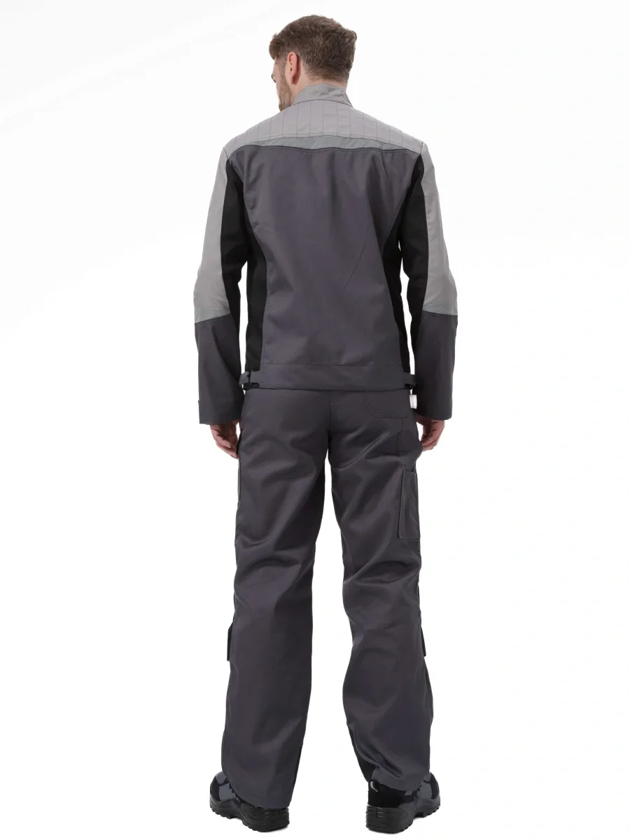 Костюм "МЕГА" куртка/полукомбинезон, цвет: Т.СЕРЫЙ/ЧЕРНЫЙ/СВ.СЕРЫЙ - фото 5