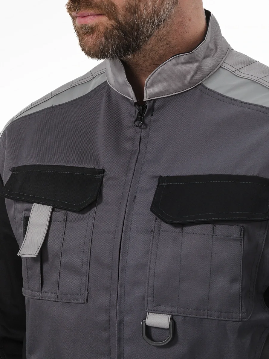 Костюм "МЕГА" куртка/полукомбинезон, цвет: Т.СЕРЫЙ/ЧЕРНЫЙ/СВ.СЕРЫЙ - фото 8