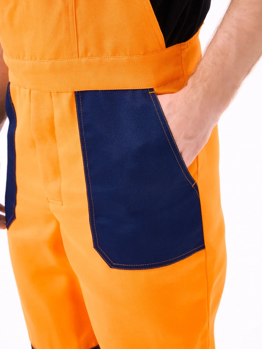 Костюм летний сигнальный Скандин куртка/полукомб. оранжевый/т.синий - фото 19