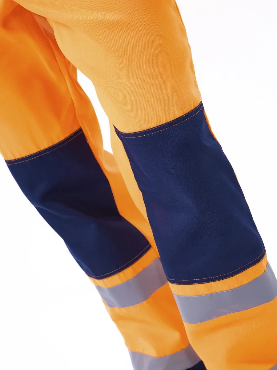 Костюм летний сигнальный Скандин куртка/полукомб. оранжевый/т.синий - фото 2