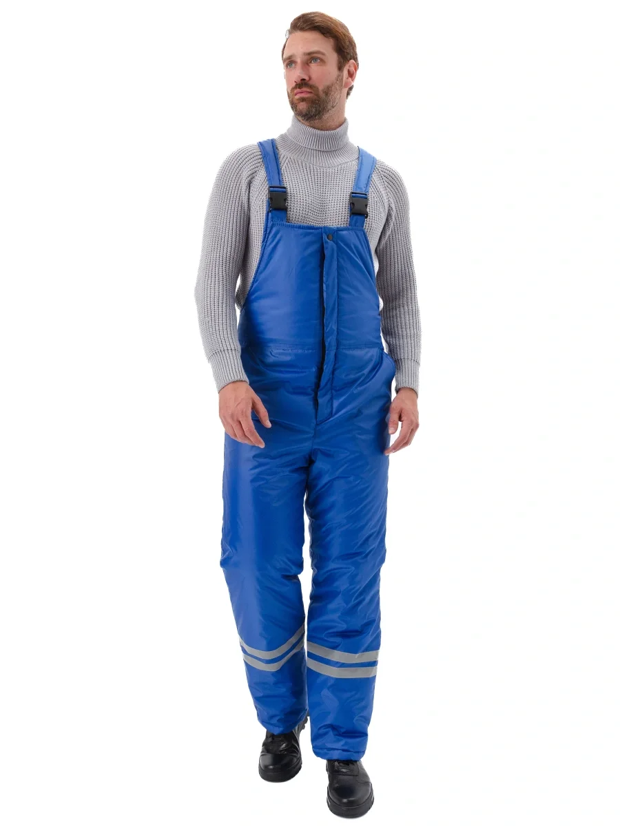 Костюм зимний "СТИМ" куртка/полукомб. цвет: василек/т.синий - фото 4