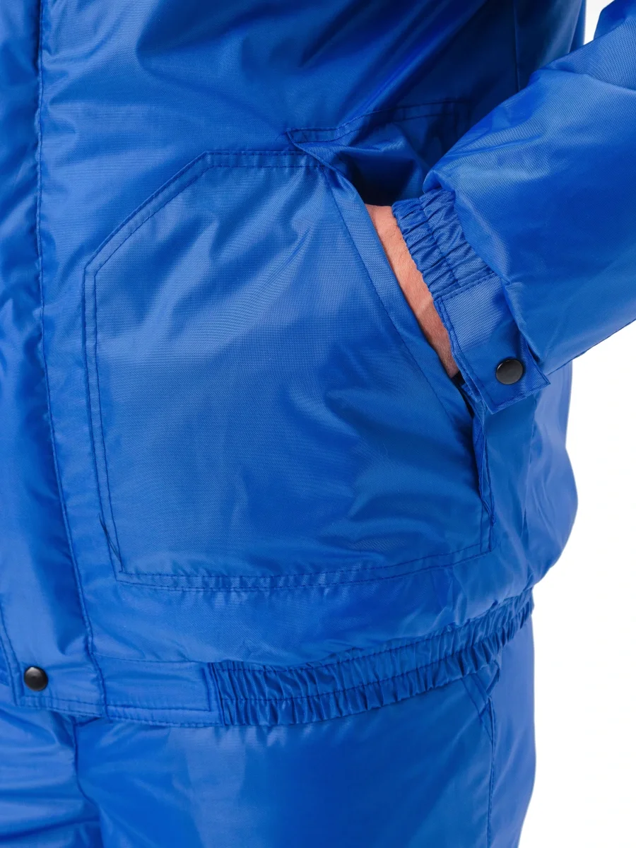 Костюм зимний "СТИМ" куртка/полукомб. цвет: василек/т.синий - фото 8